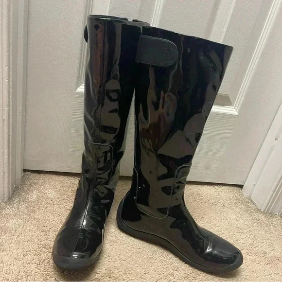 Cole Haan Shoes - Cole Haan Women Boots Size 6.5 Black Patent Knee High Rain boots